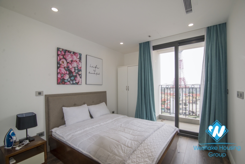 Two bedroom apartment with lake view for rent at HDI 55 Le Dai Hanh building
